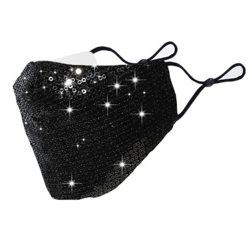 Black Sequin Fashion Mask