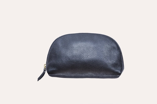 Medium Pebbled Leather Cosmetic Bag