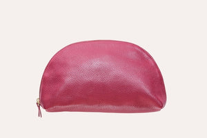 Large Pebbled Leather Cosmetic Bag