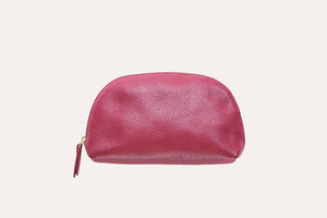 Medium Pebbled Leather Cosmetic Bag