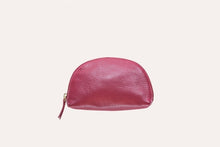 Load image into Gallery viewer, Small Pebbled Leather Cosmetic Bag